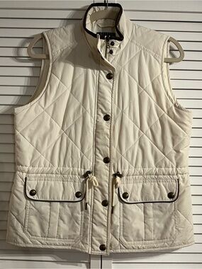Lauren Ralph Lauren Quilted Off White Vest Petite Large (Medium)